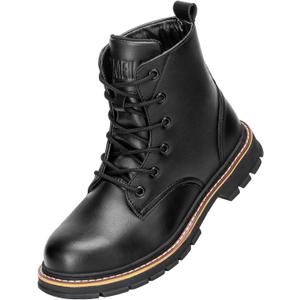 Steel Toe Boots for Women Men, Waterproof Lightweight Safety Work Boots Durability Composite toe Construction Shoes with 6" (Black)