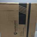 SUPERJARE 0.4'' Thick 24 Pcs 96 Sq Ft Rubber Top Exercise Equipment Mats, High Density EVA Foam Mats with Rubber Top, Interlocking Gym Flooring for Home Gym, Protective Workout Mat, Black/Grey