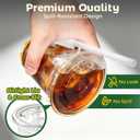 Charmount 100 Sets 16 oz Plastic Cups with Lids and Straws, Clear Disposable Cups for Dirty Soda, Iced Coffee & Smoothies, Plastic Bar Supplies for Cold Drinks