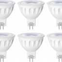 MR16 LED Bulb, 50W Halogen Equivalent, 5W 12V 3000K Soft Warm White, 450Lm GU5.3 Bi-Pin Base, 12V Spotlight Bulb, 40 Degree Spot Lighting For Indoor/Outdoor Landscape Track Bulbs-Not Dimmable (6 Pack)
