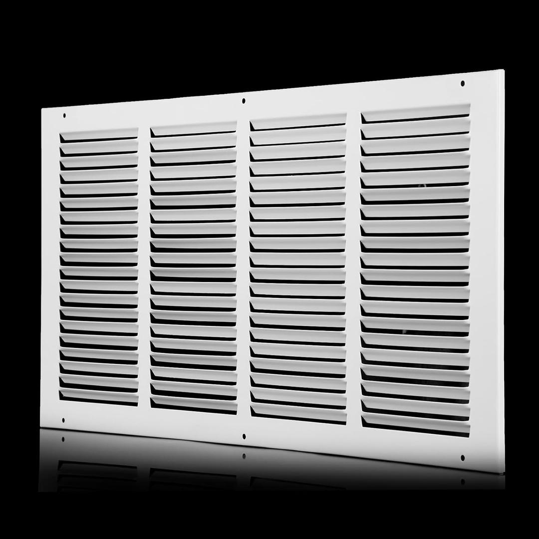 Return Air Grille 24x16(Duct Opening Size),Air Return Vent Cover,Flat Vent Cover,Rejillas De Aire Acondicionado Para Casa,Return Air Grilles,Outer Dimensions:25.75"Wx17.75"H(24"W x 16"H, Duct Opening)