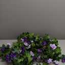 Veryhome 3PCS 23.7FT Artificial Purple Rose Flower Garland, Silk Hanging Floral Garland, Decorative Flower Vines for Room Decor Wedding Arch Flowers for Ceremony (Purple)