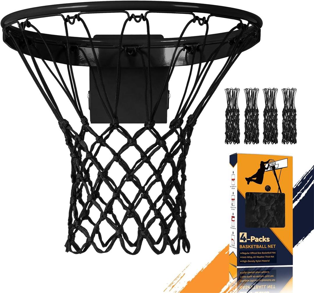 Professional Basketball Net Replacement, Heavy Duty Nylon 12 Loops, All Weather Anti-Whip Basketball Hoop Net Fits Standard Indoor Outdoor Rims, Gift Box Packaging (Net Only)