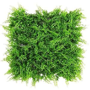 Artificial Boxwood Topiary Hedge Plant Sound Diffuser Privacy Fence Screen Greenery Wall for Both Outdoor or Indoor, Outdoor Artificial Plant Covers 32 SQ feet 12 Panels 20'' L x 20'' H(A038-6) (Fern)