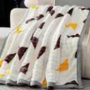 Fleece Bed Blankets Queen Size - Soft Lightweight Plush Fuzzy Cozy Luxury Blanket Microfiber Throw for Couch Bed,All-Season Breathable,80x90 Inches (Triangle)