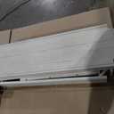 Martin Svensson Home Solid Wood Sofa Console Table, Cream White with Brown Top