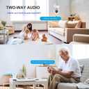 2PCS 360 Degree Security Cameras Wireless Outdoor, 2.4GHz & 5GHz WiFi Light Bulb Camera, 1080p Indoor for Home Camera System, Motion Detection, Two-Way Audio (2PCS)