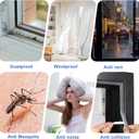 3 x 33 Ft Gray Self-Adhesive Weather Stripping - Soundproof, Draft Stopper for Doors & Windows | 0.35" W x 0.2" T