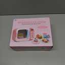 Microwave Toys Kitchen Play Set with Light Sound,Kids Pretend Play Electronic Oven with Play Food and 6 Color DIY Play-Dough for Children Ages 3+ Years (Pink)