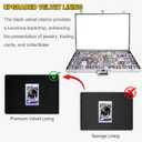 Trade Show Display Case 34"x22" Large Aluminum Locking Tabletop Showcase for Trading Cards, Sports Cards, TCG, Jewelry Lightweight & Portable for Exhibitions, Conventions, and Collectibles,Silver, 1 Piece | 34"x22"