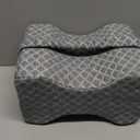 Knee Pillow for Side Sleepers, Memory Foam Leg Pillow for Sciatica & Back Pain Relief, Between Legs Pillow for Sleeping Spine Alignment Pressure Relief, Non-Strapped Style, Gray