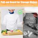 HOUSE AGAIN 16.9" Cutting Board and Dish Drying Rack 2-in-1 for Kitchen, 100% Organic Bamboo Heavy Duty Wood Dishes Organizer Wooden Chopping Board Set with Juice Groove, Included 4 x Silent foot pads