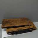 QEEIG Floating Shelves for Wall Bathroom Shelf Bedroom Kitchen Living Room Hanging Book Shelves Small Farmhouse Decor 16 inch Set of 3, Rustic Brown (015-BN3)