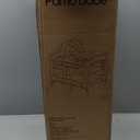 Pamo Babe 4 in 1 Portable Baby Crib Deluxe Nursery Center, Foldable Travel Playard with Bassinet, Mattress, Changing Table for Newborn, Infant, Toddler(Grey)