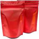 100 Pack Stand up Bags, Resealable Bags, Smell Proof Bags for Sealing Storage, Scratch Resistant Hand Storage Bags. (Red, 5.57.9 inch)