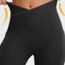 baleaf Capri Leggings for Women Knee Length Yoga Workout Capirs Leggings with Pockets Tummy Control Stretch (Black, L)