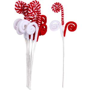6pcs Candy Cane Christmas Decorations, 15.8 Inch Christmas Tree Picks Candy Cane Ornaments Tree Stuffers Decoration for Home Gift Boxes Festival Party Supplies (Mixed Colors)