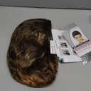 Baruisi Long Curly Wavy Brown Wigs for Men Synthetic Natural Party Halloween Cosplay Hair Wig