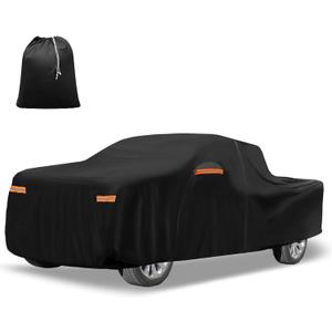 X AUTOHAUX Car Cover for Chevrolet Silverado Crew 210D-PU Outdoor Full Car Cover All Weather with Door Zipper for Waterproof Windproof Sun Rain Snow Protection