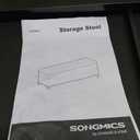 SONGMICS Storage Ottoman Bench, Foot Rest with Legs, 15.7 x 43.3 x 15.7 Inches, End of Bed Bench, Storage Chest, Load up to 660 lb, for Living Room, Bedroom, Entryway, Dark Gray ULSF088G01