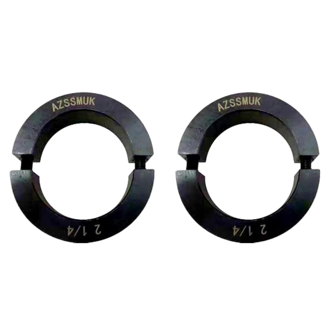Shaft Collar Bore 2-1/4'' Double Split Black Oxide Set Screw Durable Shaft Collars Suitable for Machinery and Industrial Use 2 Pieces