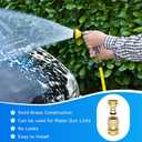 Garden Hose Quick Connector 3/4 Inch GHT, Solid Brass No-Leak Kit (4 Sets: 4 Male + 4 Female) - Quick Connect Fittings for Water Hose