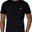 Brooks Brothers Men's Short Sleeve Cotton Crewneck Logo T-Shirt, Black, X-Large