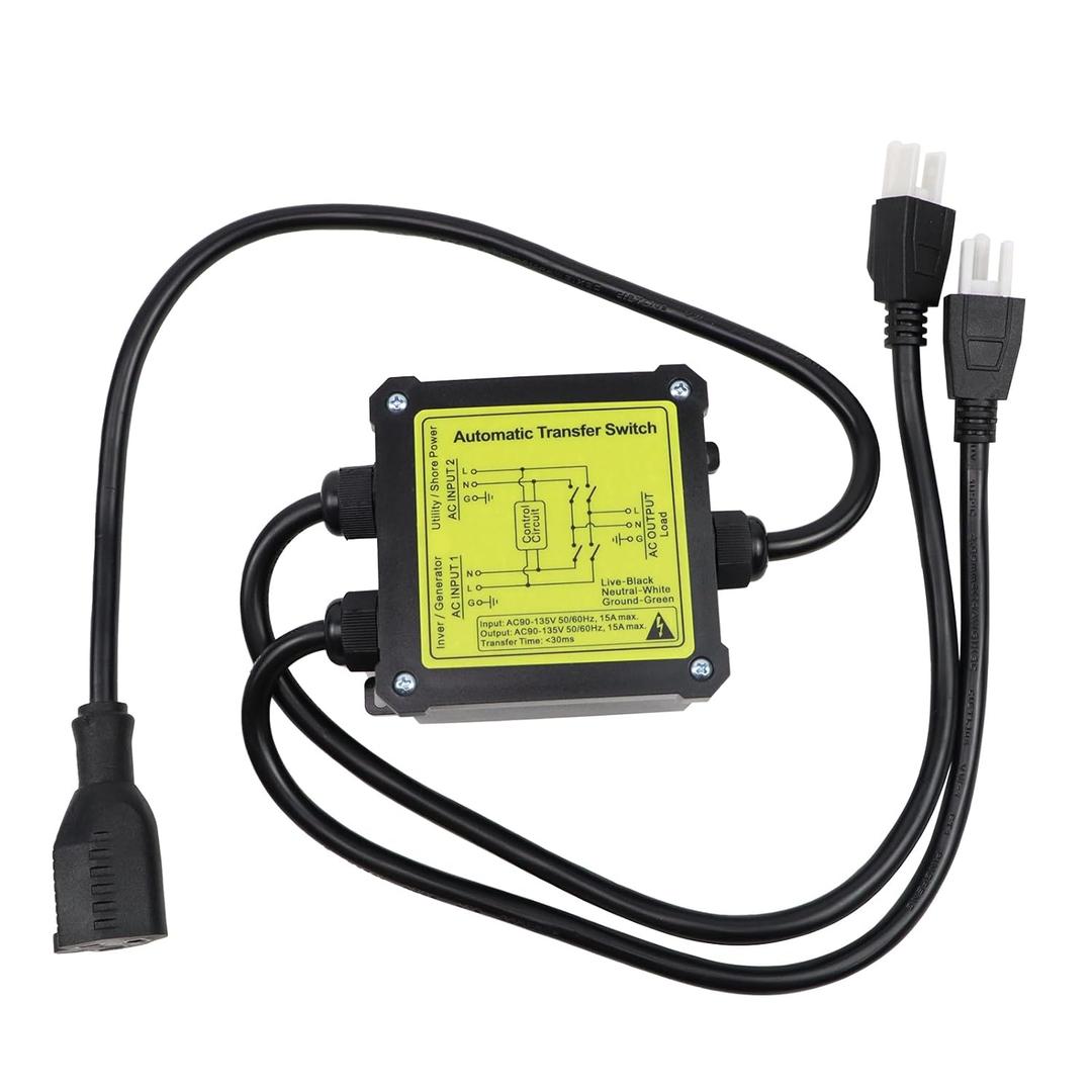 AC120V 15 Amp ATS Automatic Transfer Switch，Generator Transfer Switch(NEMA 5-15P/R)