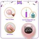 2 x HOUSE OF PARTY Halloween Balloons for Hocus Pocus Halloween Decorations - Black Cat Foil Balloons 30 Inch and 50PCS Witch Cat Latex Balloons for Party Decorations Office Birthdays School Classroom