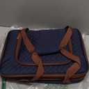 Quilted Insulated Double Casserole Carrier - Thermal Lunch Tote for Potluck Parties, Picnic, Beach, Fits 9 x 17 Inches Baking Dish, Casserole Dish, Expandable (Blue)