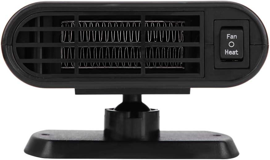 12V Car Portable Electric Window Heater Heating Dryer Windshield Fan Defroster Demister (Black Red)