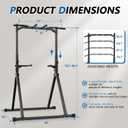Foldable Pull Up Bar Pull Up Station,Power Tower with Triangular Structure, Multi-Functional Dip Station for Home Gym 300LB