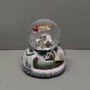 Musical Rotating Santa Claus Flying Over Village,Automatic Snowfall,Train, Christmas Snow Globe Music Box Gifts, for Women Wife Mom Girlfriend Daughter, Xmas Present,Plays 48 Classic Christmas Carols