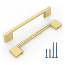 10 Pack 5 Inch(128mm) Kitchen Cabinet Handles Brushed Gold Cabinet Pulls Kitchen Cabinet Hardware Drawer Pulls for Cupboard Wardrobe