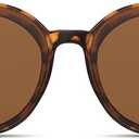Livho Polarized Sunglasses, Retro & Oversized Shades for Women with Round Lenses