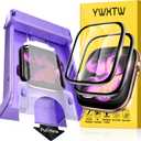 YWXTW TOP 9H+ Tempered Glass Screen Protector for Apple Watch Series 11/10 42mm, [3S Installation] Bubble-Free, Anti-Scratch, HD Clear Film for iWatch 11/10 42mm (Black Edge)