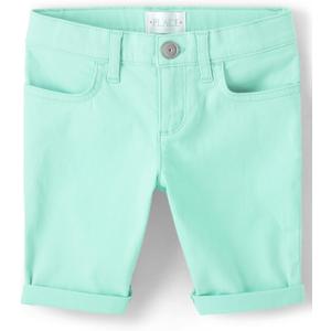 The Children's Place Girls' Solid Skimmer Shorts (8, Mellow Aqua)