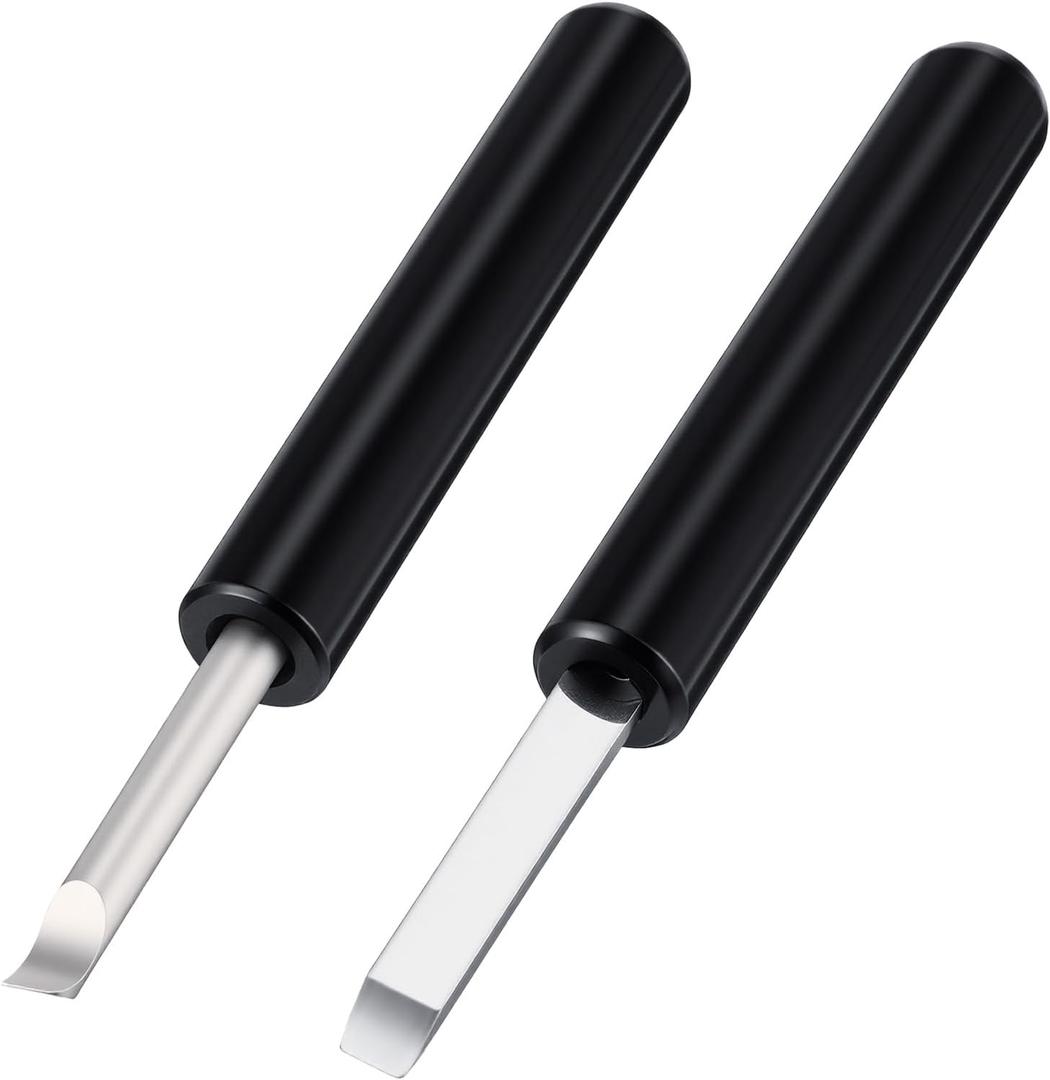 2Pcs Watch Back Remover Tools, 5mm Width Pry Bar with Carbon Steel Blade, Fit Battery Replacement Repair, Practical Tools for Opening Watch Back Covers and Replacing Batteries(Black)