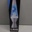 The Original Lava® Lamp - 14.5" Aurora Borealis – Classic Liquid Motion Lamp,White wax / blue liquid / silver base & cap