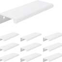 10Pcs 4.72" Back Mount Finger Pull,Cabinet Handles Closet Door Finger Pulls,Hole Dia.3.78"/96mm,White