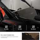 KIWI MASTER Tinted Hard Coat Poly Half Windshield for 2017-2025 Can Am Maverick X3 Accessories Heavy Duty Polycarbonate Scratch Resistant Dark Tint