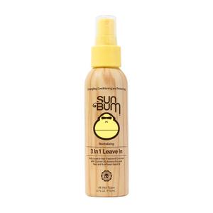 Sun Bum Revitalizing 3 in 1 Leave In Conditioner - Anti Frizz Detangler - Color Safe with UV Protection - Enriched with Coconut Oil and Banana - 4 oz (4 Fl Oz (Pack of 1), 1 Count)
