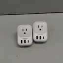 2 Pack European Plug Adapter USB C, TESSAN US to Europe Adapter 4 Outlets 3 USB Charger, Type C International Power Adaptor to Italy Spain France Portugal Iceland Germany, Europe Travel Essentials