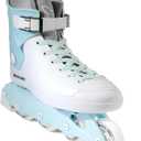 Inline Skates for Women Girls - Adult Inline Skates for Outdoor and Indoor, with Durable Outer Shell and Ankle Support, ABEC-7 Bearings, Solid and Comfortable (US Women 9, Blue / White)
