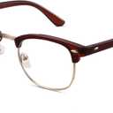 racico Computer Blue Light Blocking Glasses Blue Light Glasses Men Women, Anti Blu-Ray Clear Gaming Glasses Lenses (*Brown and Gold)