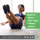 Gaiam Grippy Studio Yoga Socks for Extra Grip in Standard or Hot Yoga
