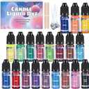 Oil-Based Candle Dye Non-Toxic Non-Irritating for DIY Making Supplies - Vibrant Concentrated Coloring for Soy Wax Dyes, Beeswax, Gel Wax, Candle Making Kit
