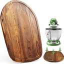 GuanQiao Food-Grade Bamboo Slider for KitchenAid 4.5-5 Qt Tilt Head Stand Mixer, Appliance Sliding Mat for Kitchenaid Artisan, Kitchen Countertop Storage Accessories Mixer Moving Tray Attachments (Brown)