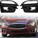 Fog Light Covers,Front Bumper Fog Lamps Bezel Cover Trim,Fog Light Covers Replacement compatible with Infiniti Q50 Sport Q50S 2014 2015 2016 2017,IN1038106 IN1039106,622574GA1A 622564GA1A