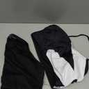 Herseas Women's High Waisted Bikini Sets One Shoulder Floral Print Swimsuits 2 Piece Tummy Control Bathing Suits (Large, Black White Abstract)